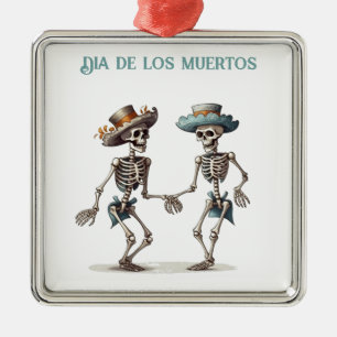 Ornamento De Metal Dança Eterna Dia de los Muertos Calaveras