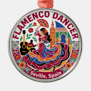 Ornamento De Metal Dançarino de Flamenco Espanha
