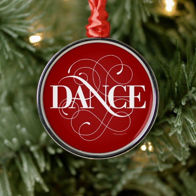 Ornamento De Metal Dance Flourish Metal Ornament (Árvore)
