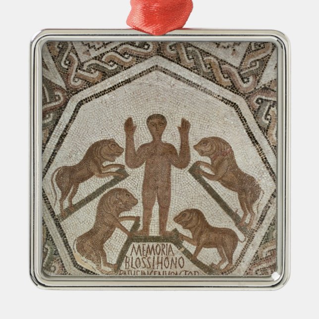 Ornamento De Metal Daniel no antro dos leões (Frente)