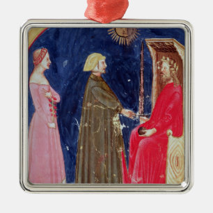 Ornamento De Metal Dante e Beatrice antes de justiniano