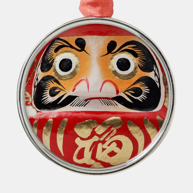 Ornamento De Metal Daruma Doll (Frente)