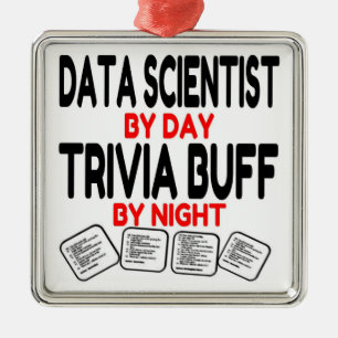 Ornamento De Metal Data Scientist ama Trivia