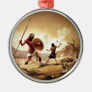 Ornamento De Metal David e Goliath
