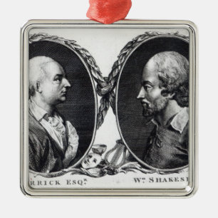 Ornamento De Metal David Garrick e Shakespeare