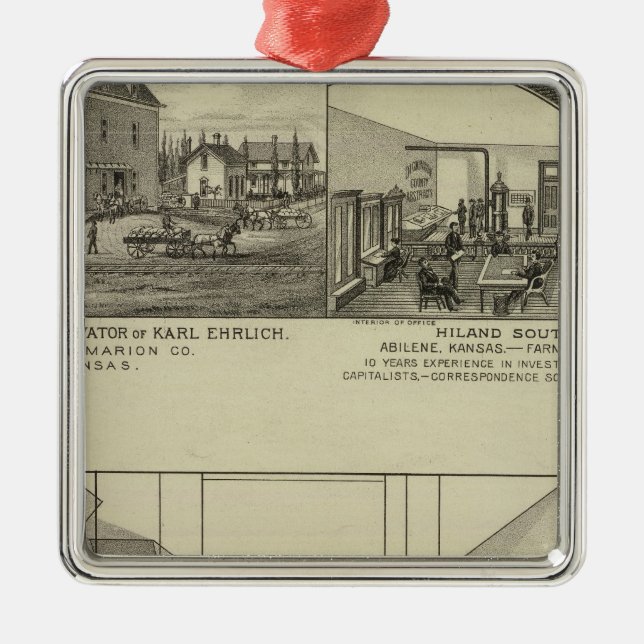 Ornamento De Metal Daylight Store, Kansas (Frente)