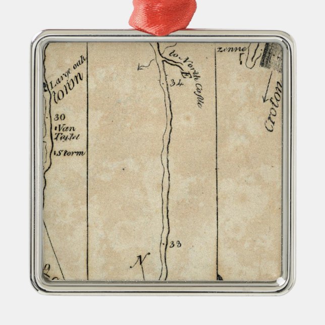 Ornamento De Metal De New York a Poughkeepsie 9 (Frente)