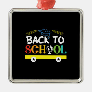 Ornamento De Metal De Volta À Escola
