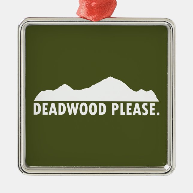 Ornamento De Metal Deadwood South Dakota, por favor (Frente)