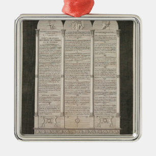 Ornamento De Metal Declaração francesa dos direitos de homem