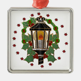 Ornamento De Metal Deco de Arte de Vidro de Lanterna de Natal