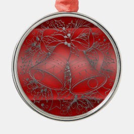 Ornamento De Metal Deco Vermelho Natal
