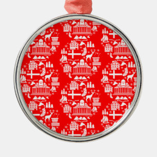 Ornamento De Metal Decoração de Natal tradicional finlandesa