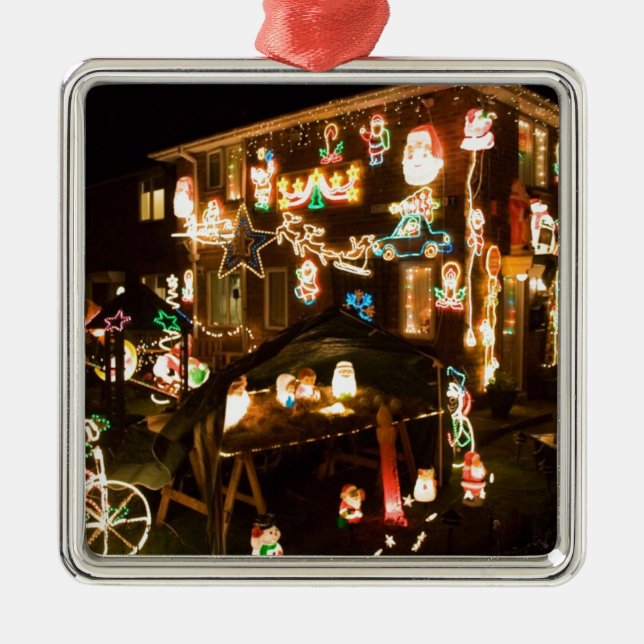 Ornamento De Metal Decorações de Natal ao ar livre (Frente)