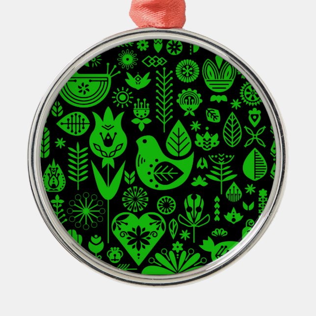 Ornamento De Metal Decorações Nórdicas de Natal Escandinavo (Frente)