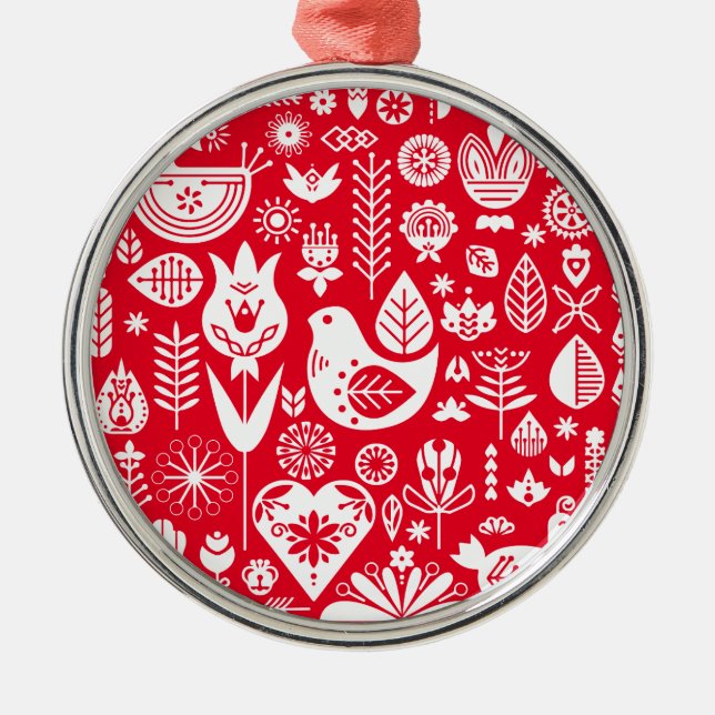 Ornamento De Metal Decorações Nórdicas de Natal Escandinavo (Frente)