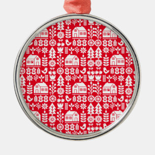 Ornamento De Metal Decorações Nórdicas de Natal Escandinavo