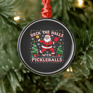 Ornamento De Metal Decore Os Corredores Com Pickleballs