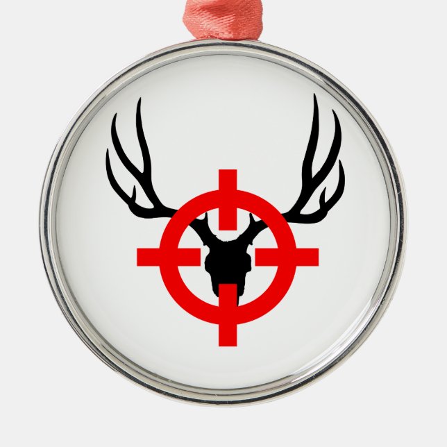 Ornamento De Metal Deer Hunter - Bullseye (Frente)