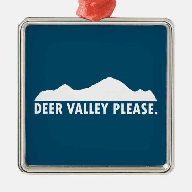 Ornamento De Metal Deer Valley, por favor (Frente)