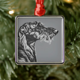 Ornamento De Metal Deerhound Escocês