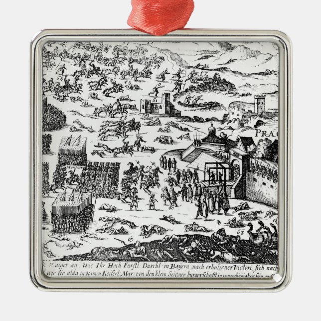 Ornamento De Metal Defenestration de Praga, 1618 (Frente)