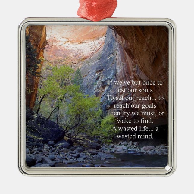 Ornamento De Metal Definição de Objetivos Inspirativos (Frente)