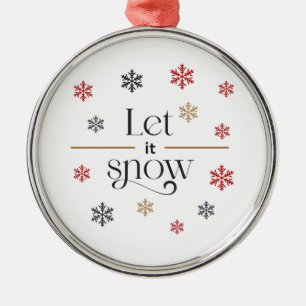 Ornamento De Metal Deixar Neve Ornament