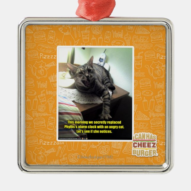 Ornamento De Metal Deixe-nos ver se observa (Frente)