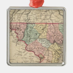 Ornamento De Metal Delaware e Maryland