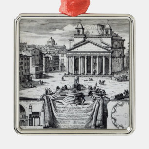 Ornamento De Metal Della Rotonda da praça com uma ideia do panteão