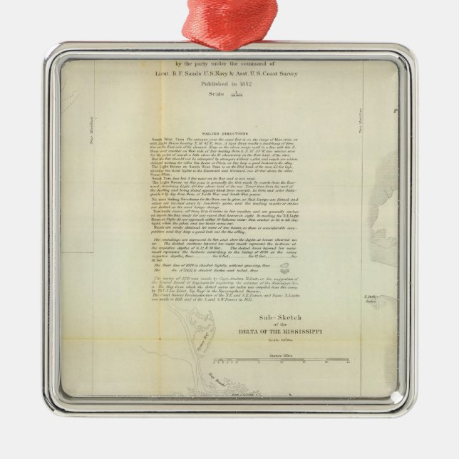 Ornamento De Metal Delta do Mississippi (Frente)