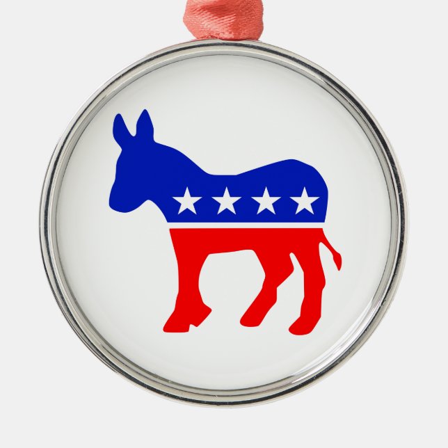 Ornamento De Metal Democratic Party Political Emblem (Donkey) (Frente)