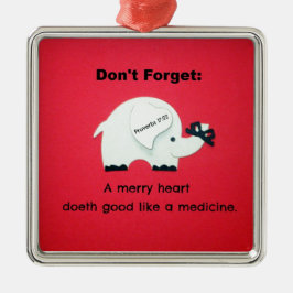 Ornamento De Metal Dentes Felizes do coração bons como um medicamento