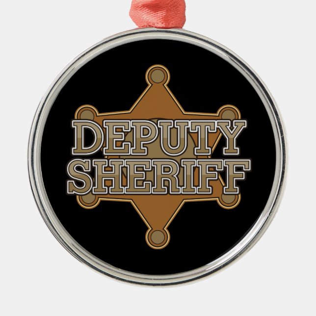 Ornamento De Metal Deputado xerife (Frente)
