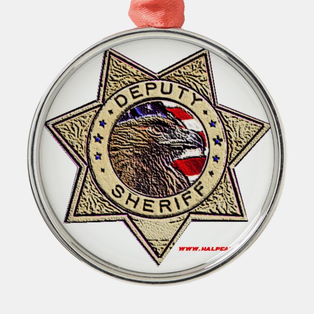 Ornamento De Metal Deputy_Sheriff_emboss (Frente)