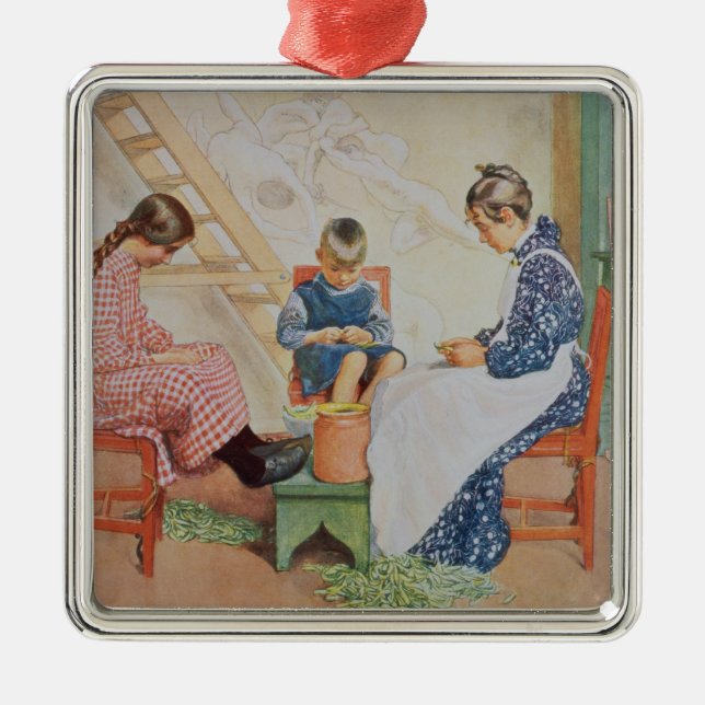 Ornamento De Metal Descascando ervilhas, bar. em "Lasst Licht Hinin" (Frente)