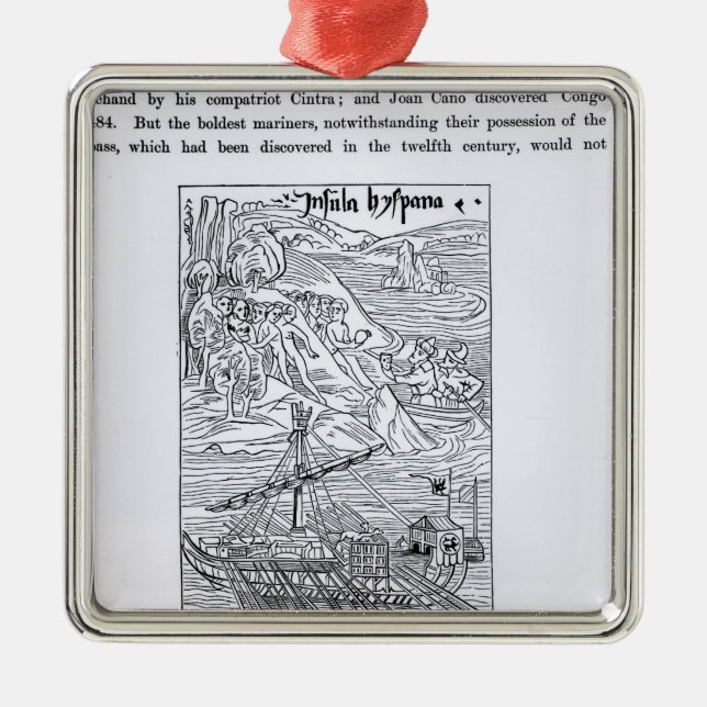 Ornamento De Metal Descoberta de San Domingo (Frente)