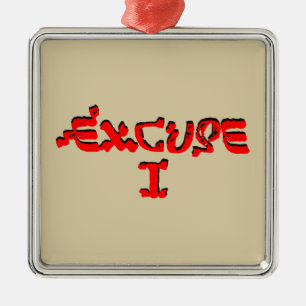 Ornamento De Metal Desculpa mim
