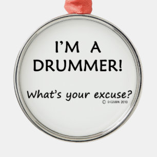 Ornamento De Metal Desculpe Drummer