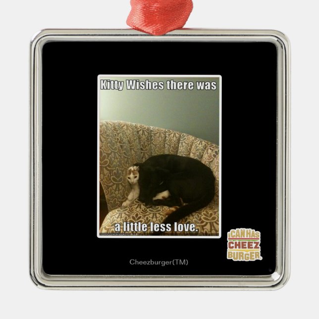 Ornamento De Metal Desejos do gatinho (Frente)