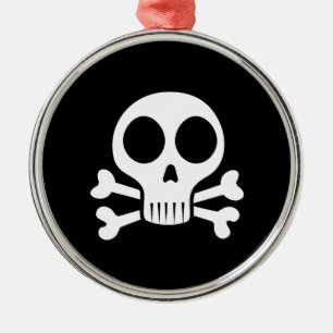 Ornamento De Metal Desenho de Caveira Pirata