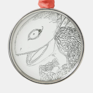 Ornamento De Metal desenho de lagarto monstro