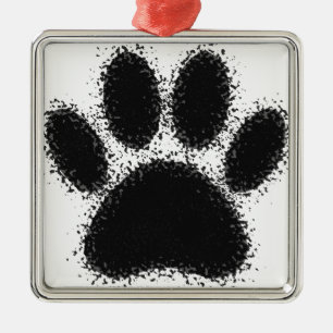 Ornamento De Metal Desenho de Pata Cão