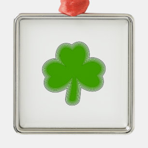 Ornamento De Metal Desenho De Shamrock De São Patrick