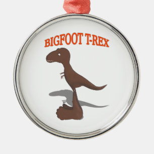 Ornamento De Metal Desenho T-Rex Bigfoot