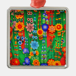 Ornamento De Metal Desenhos Coloridos de Flores Hippie