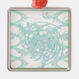 Ornamento De Metal Design claro verde branco