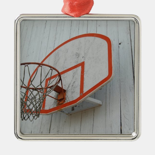 Ornamento De Metal Design customizável da aro de basquetebol (Frente)