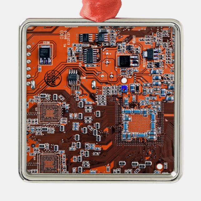 Ornamento De Metal Design de Placa de Circuito PCB Laranja para Profi (Frente)
